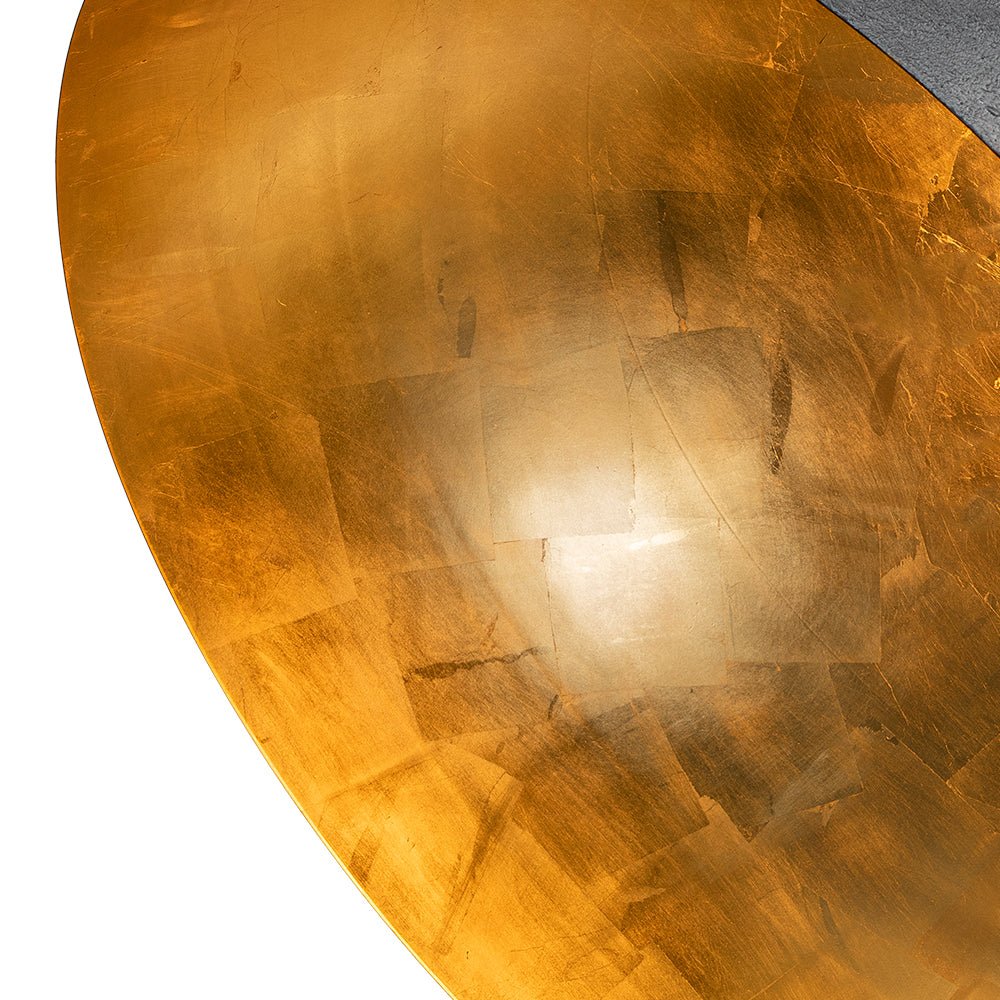 Domarra industrielle Pendelleuchte mit kuppelförmigem Lampenschirm aus Metall in Goldblatt-Optik