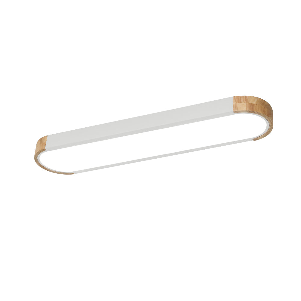 Ovalyn minimalistischer ovaler LED-Deckenleuchte aus Holz