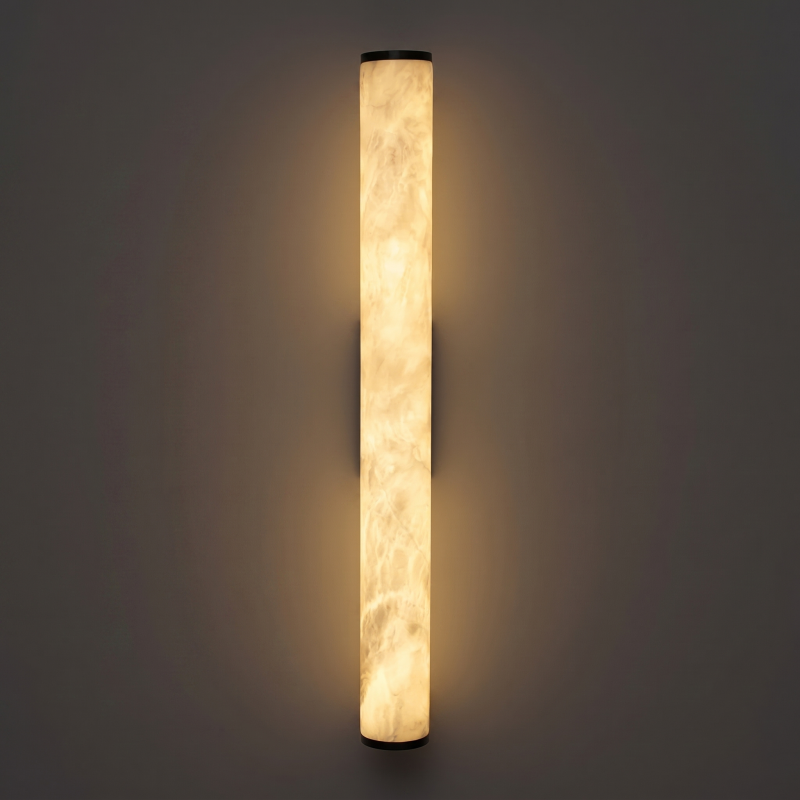 Skulpturale Alabaster-Wandleuchte