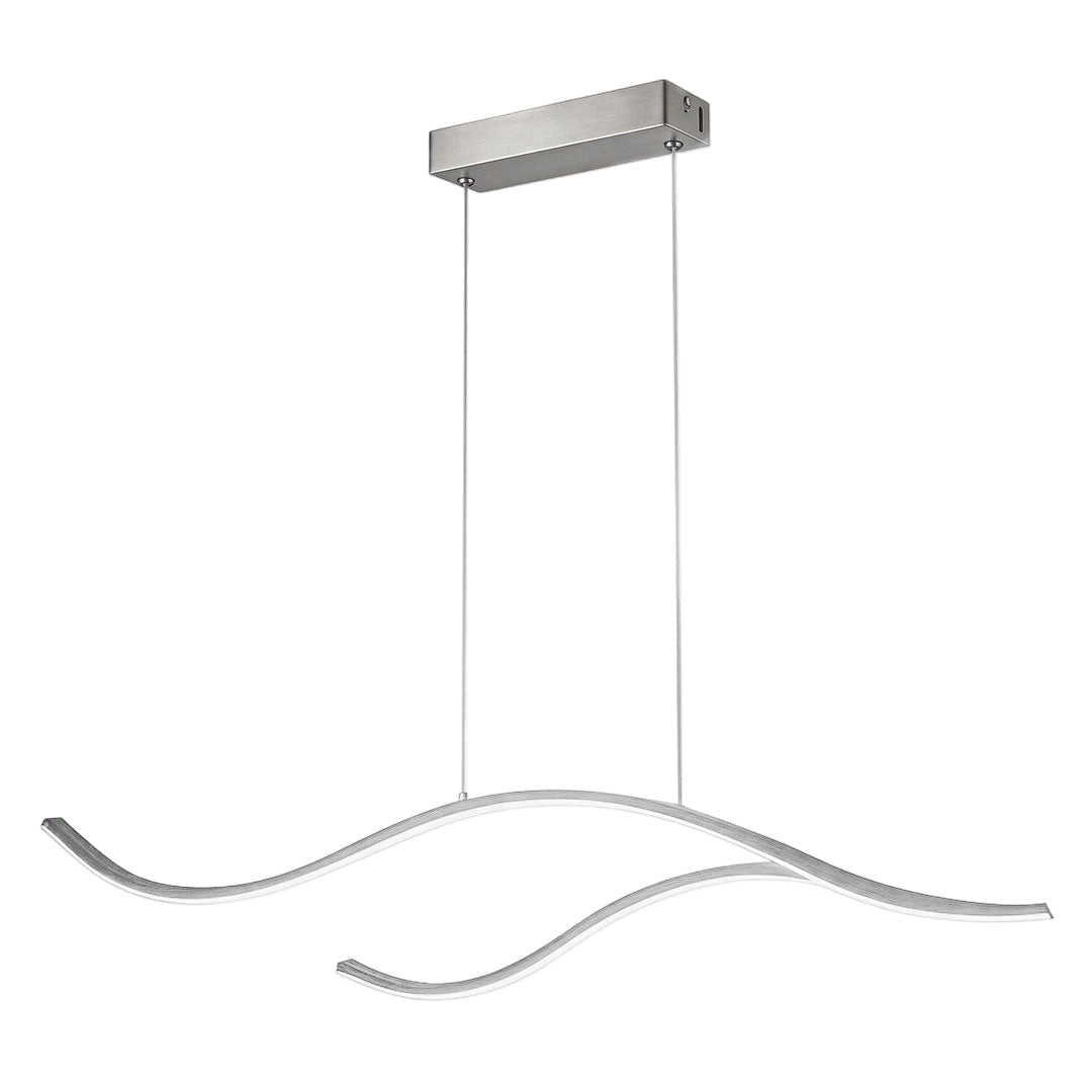 Fließende LED-Pendelleuchte in Bandform