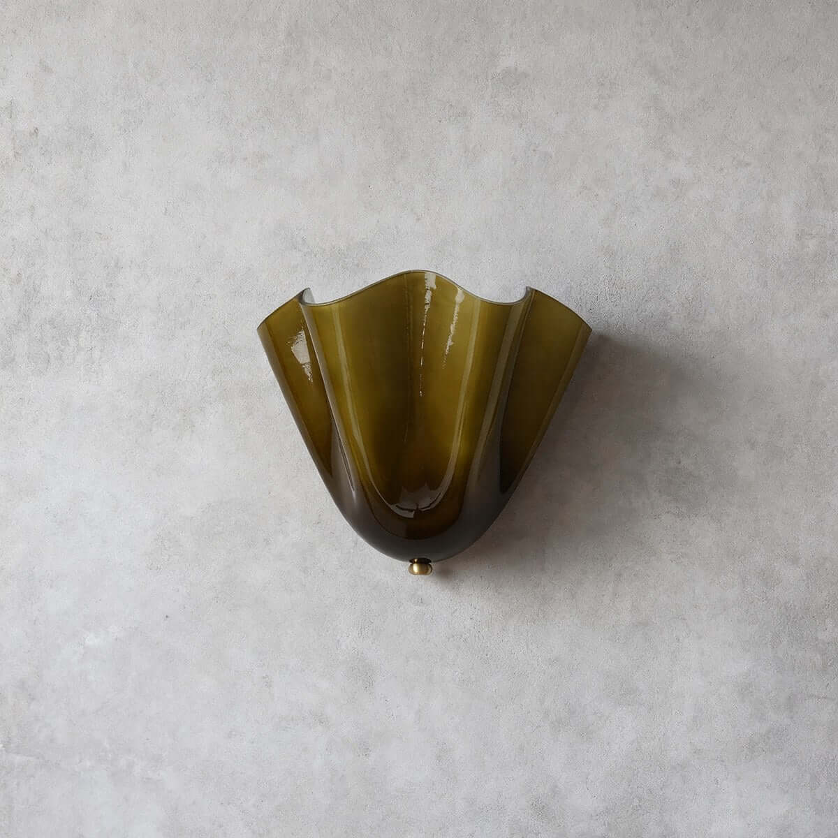 Wandleuchte aus Drapé-Glas