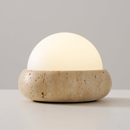 Orlando Wabi-Sabi-Travertin-Tischlampe