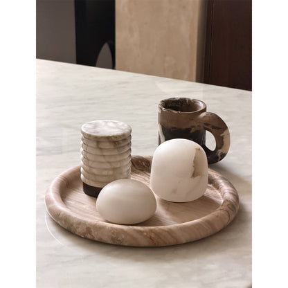 Minimalistische Alabaster-Tischleuchte Alvane
