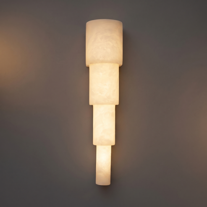 Skulpturale Alabaster-Wandleuchte