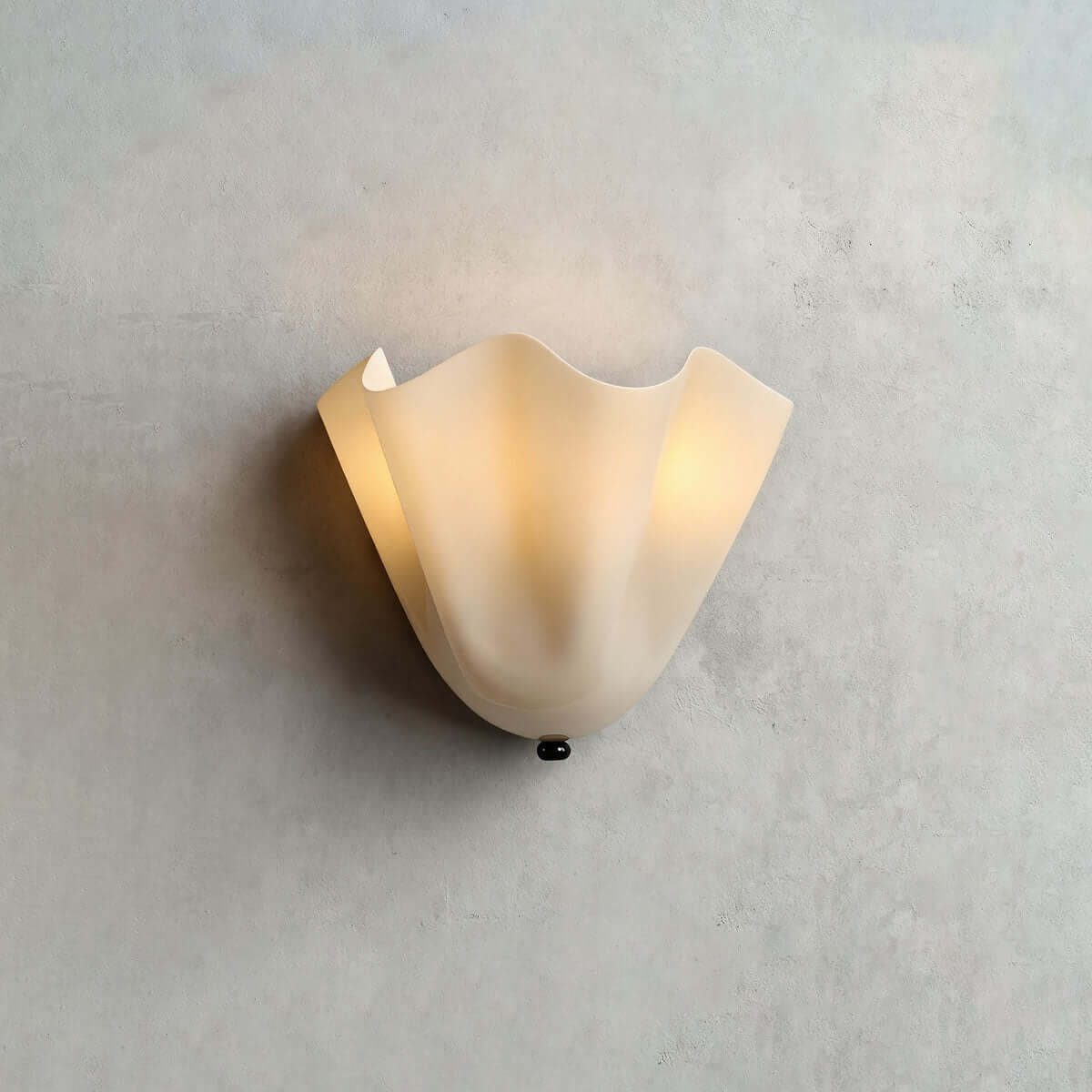 Wandleuchte aus Drapé-Glas
