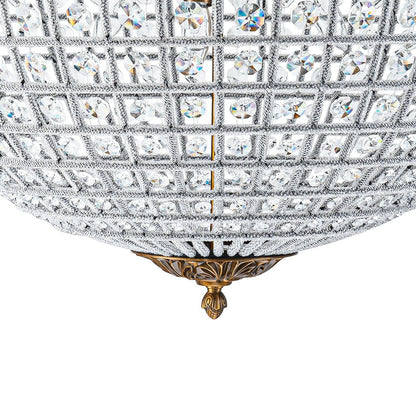 Crystavelle Regency-Messing-Kristallkugel-Kronleuchter