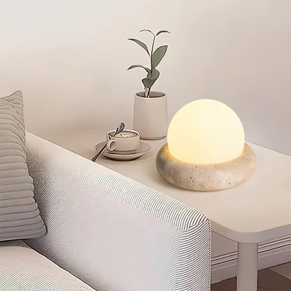 Orlando Wabi-Sabi-Travertin-Tischlampe