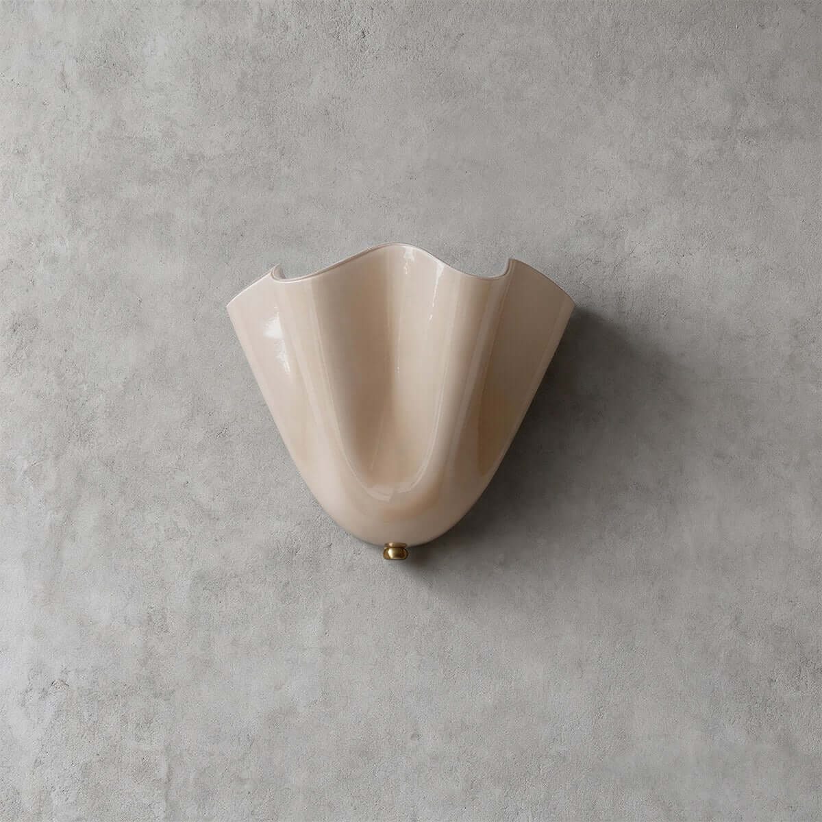 Wandleuchte aus Drapé-Glas