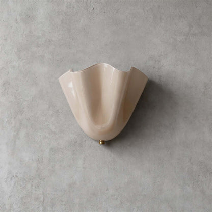 Wandleuchte aus Drapé-Glas
