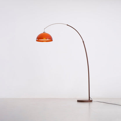 Halberon Bogen-Stehlampe aus Walnussholz