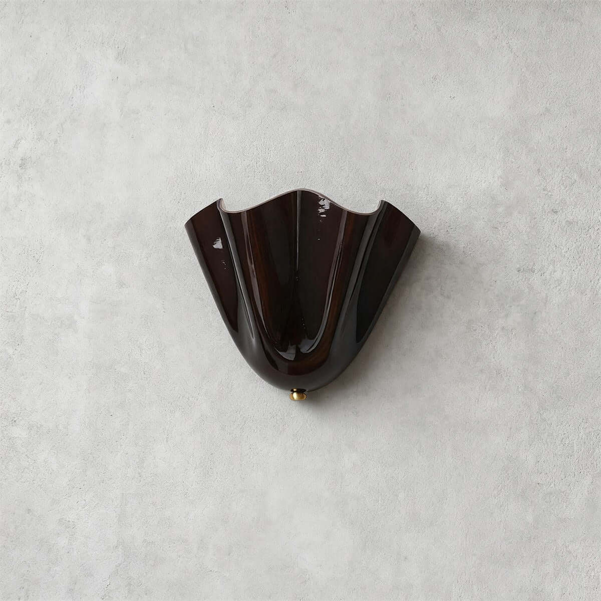 Wandleuchte aus Drapé-Glas