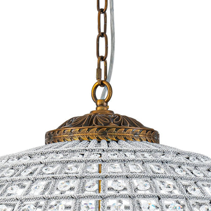 Crystavelle Regency-Messing-Kristallkugel-Kronleuchter