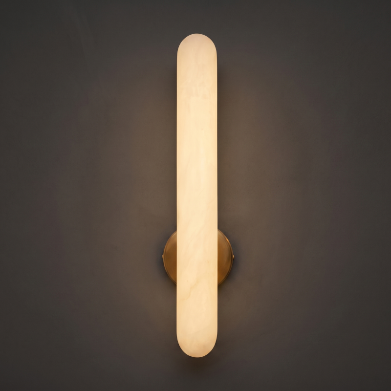 Skulpturale Alabaster-Wandleuchte
