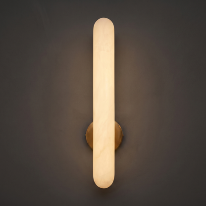 Skulpturale Alabaster-Wandleuchte