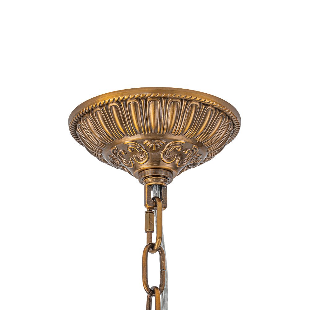 Crystavelle Regency-Messing-Kristallkugel-Kronleuchter