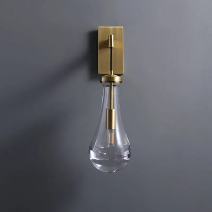 Tropfenförmige Glas-Wandleuchte