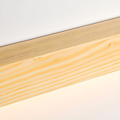 Schlanke lineare Wandleuchte aus Holz