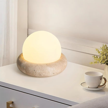 Orlando Wabi-Sabi-Travertin-Tischlampe