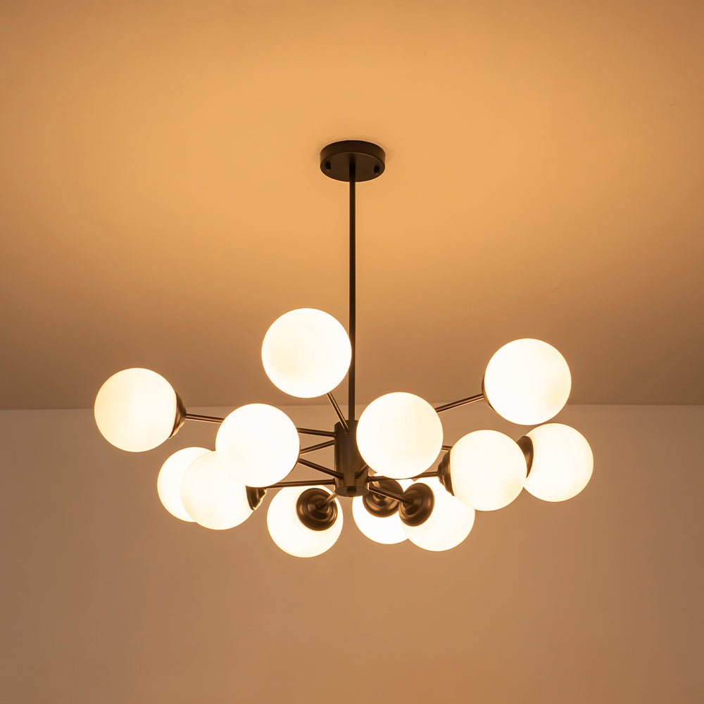 Sputnik-Opal-Kugelleuchter