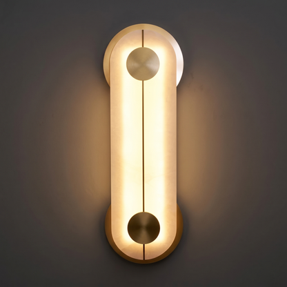 Skulpturale Alabaster-Wandleuchte