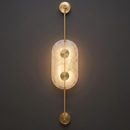 Skulpturale Alabaster-Wandleuchte