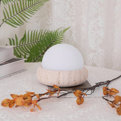 Orlando Wabi-Sabi-Travertin-Tischlampe
