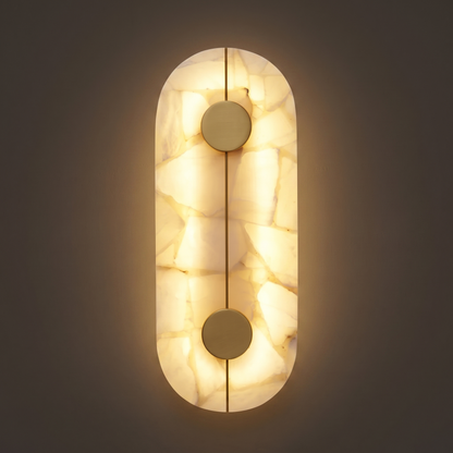 Skulpturale Alabaster-Wandleuchte