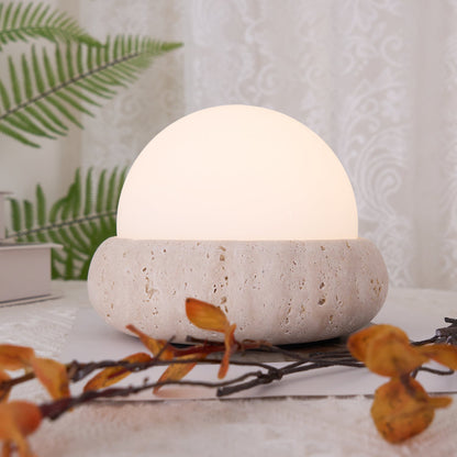 Orlando Wabi-Sabi-Travertin-Tischlampe