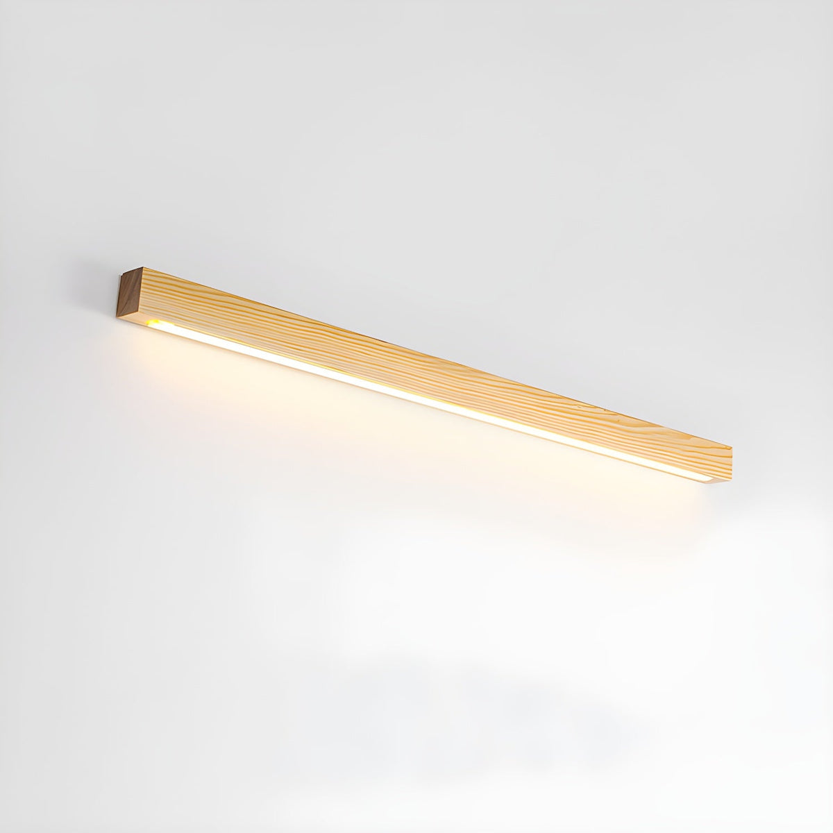 Schlanke lineare Wandleuchte aus Holz