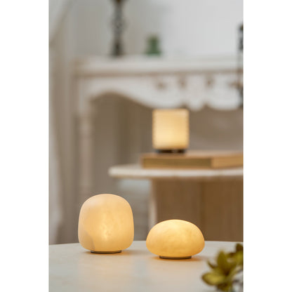 Minimalistische Alabaster-Tischleuchte Alvane