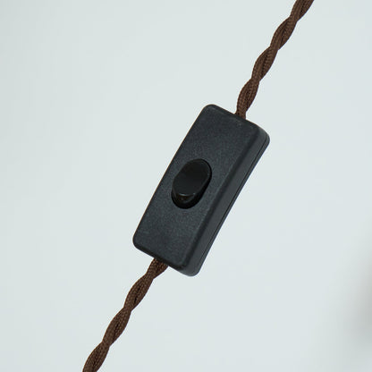 Stecker-Pendelleuchte aus Bernsteinglas