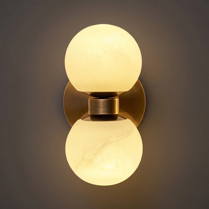 Skulpturale Alabaster-Wandleuchte