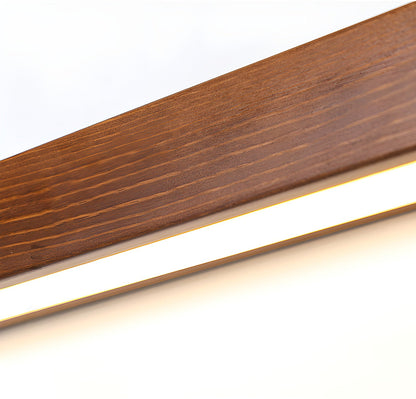 Schlanke lineare Wandleuchte aus Holz