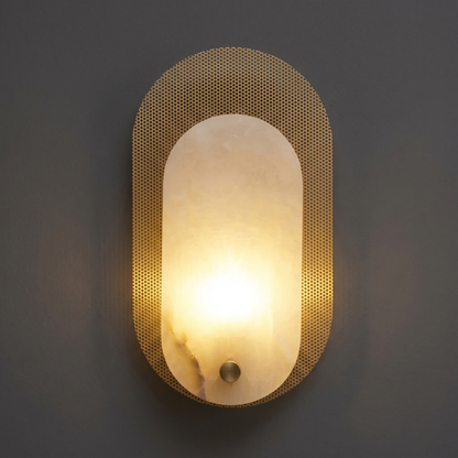 Skulpturale Alabaster-Wandleuchte
