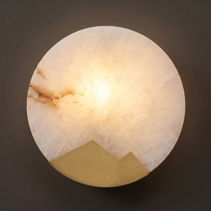 Skulpturale Alabaster-Wandleuchte
