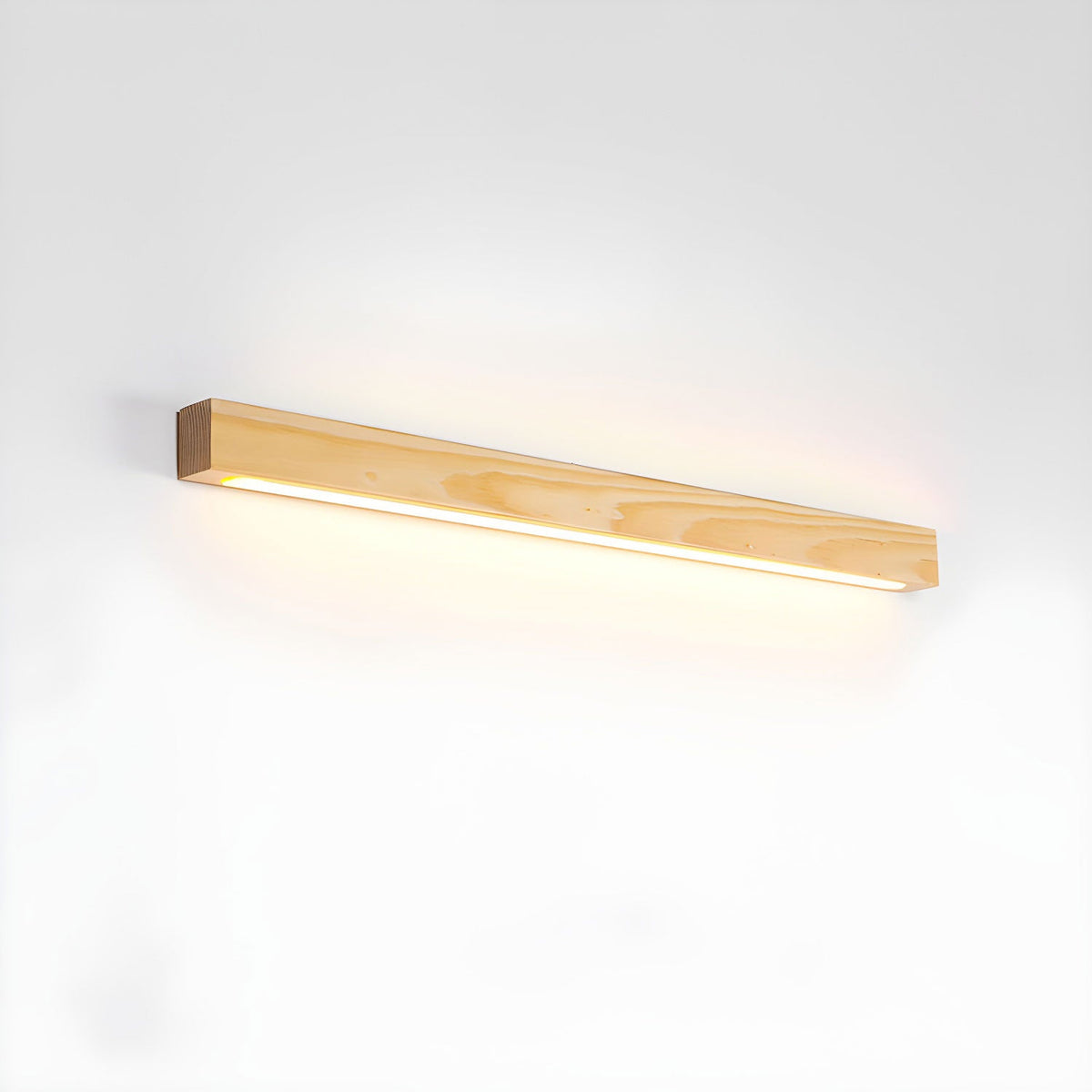 Schlanke lineare Wandleuchte aus Holz