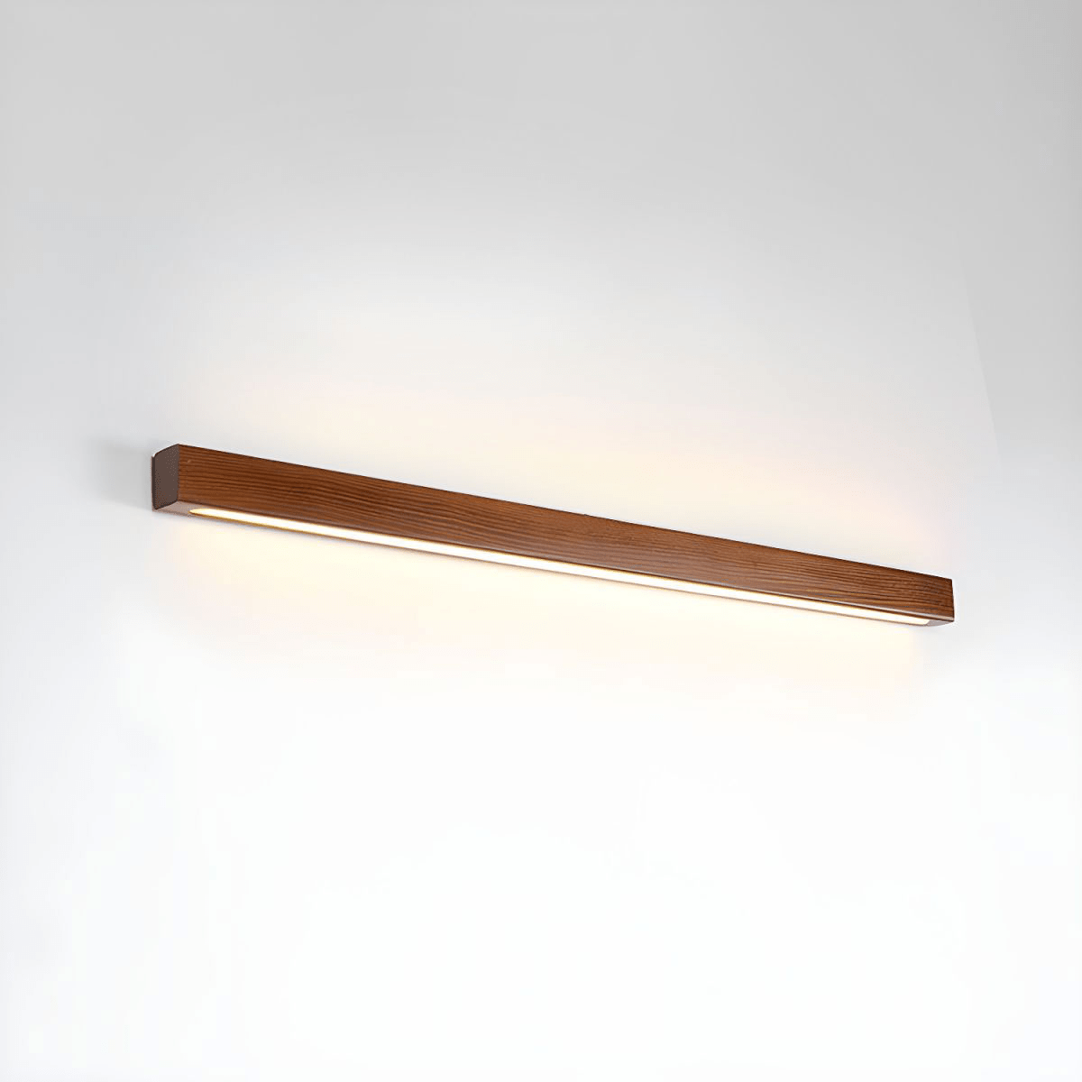 Schlanke lineare Wandleuchte aus Holz