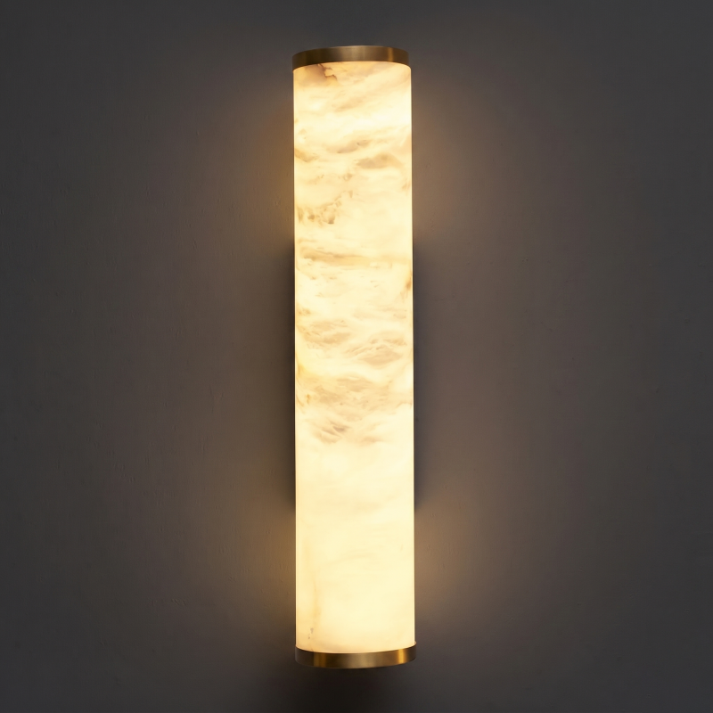 Skulpturale Alabaster-Wandleuchte