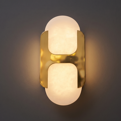 Skulpturale Alabaster-Wandleuchte