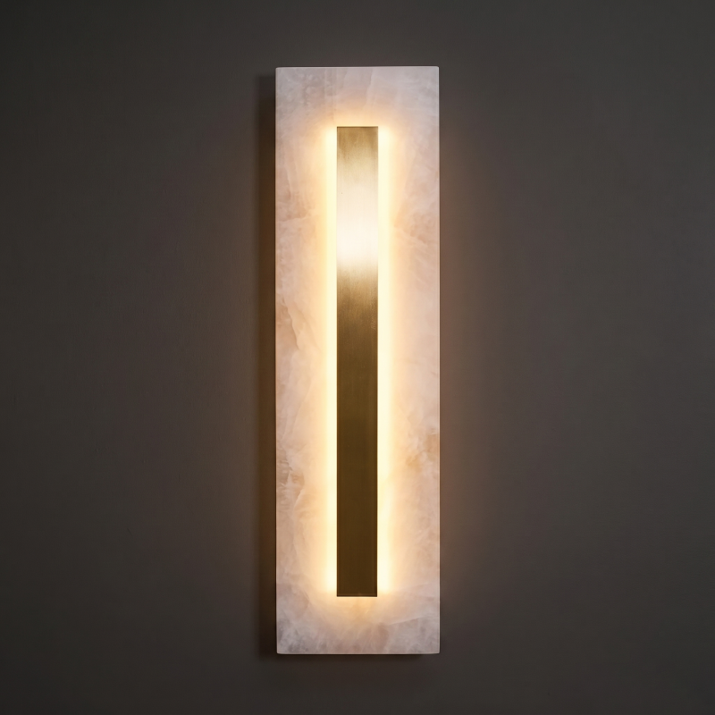Skulpturale Alabaster-Wandleuchte