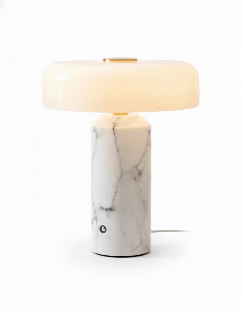 Vestara Art-déco-Marmor-Tischlampe