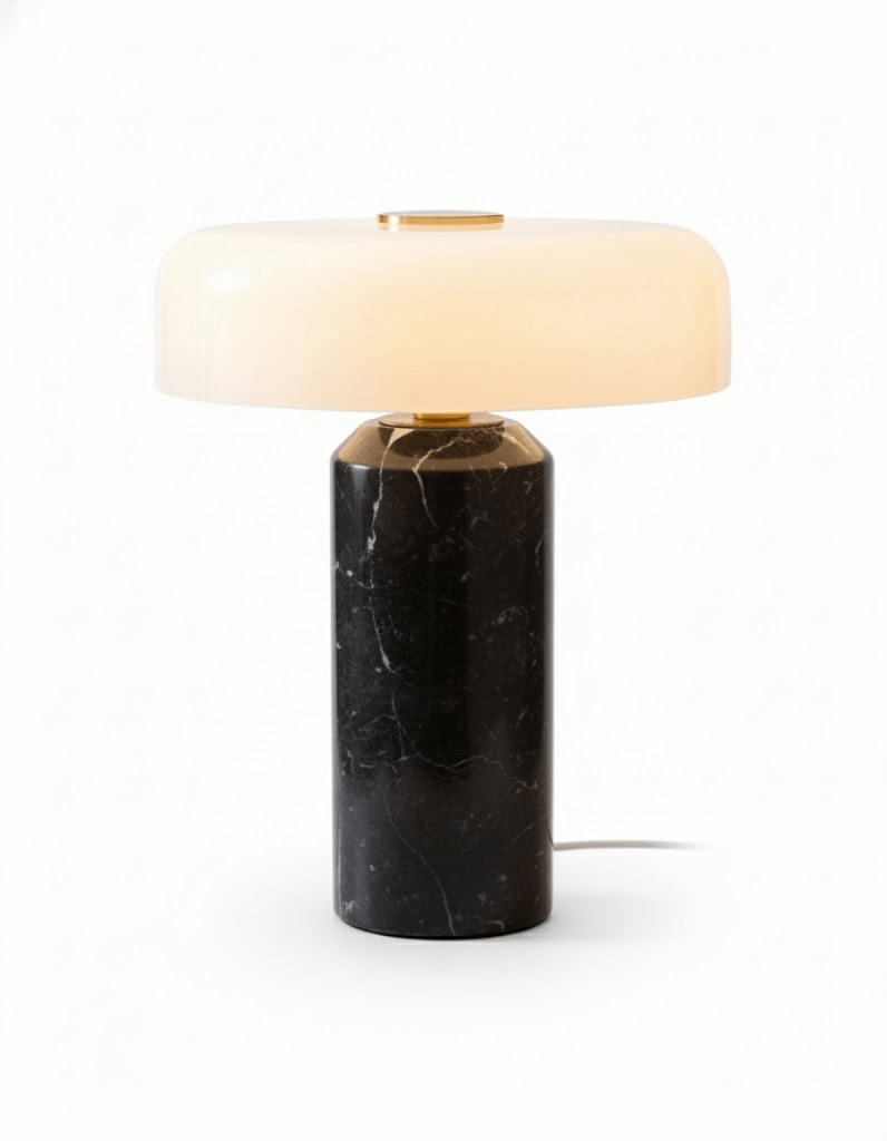 Vestara Art-déco-Marmor-Tischlampe