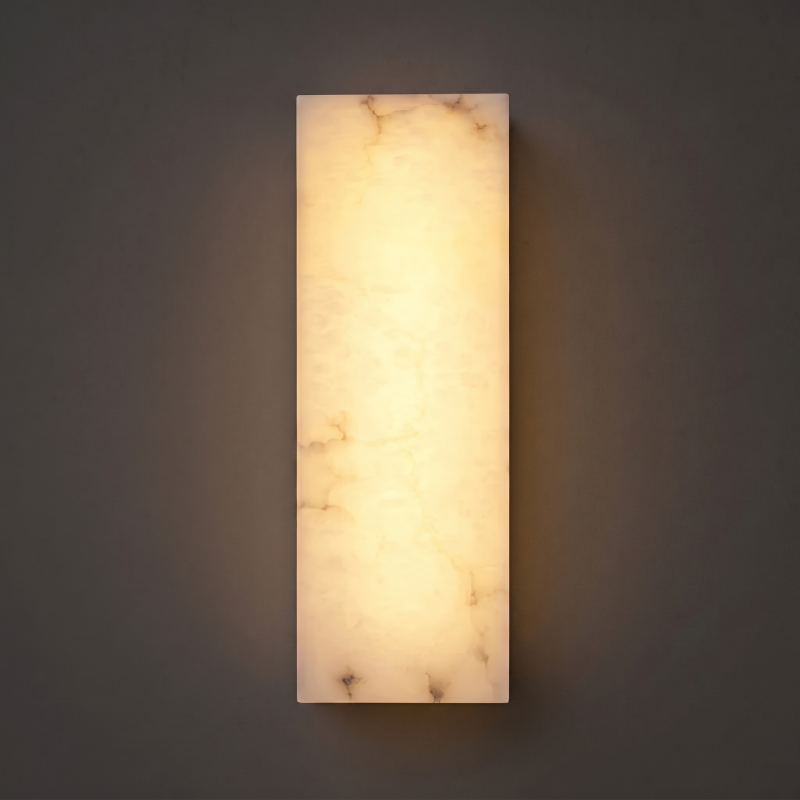 Skulpturale Alabaster-Wandleuchte