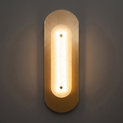 Skulpturale Alabaster-Wandleuchte