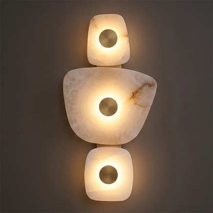 Skulpturale Alabaster-Wandleuchte