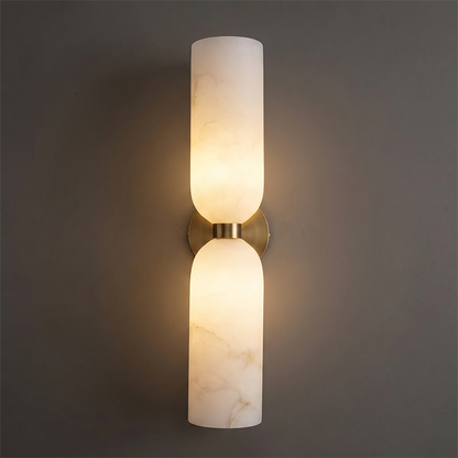 Skulpturale Alabaster-Wandleuchte
