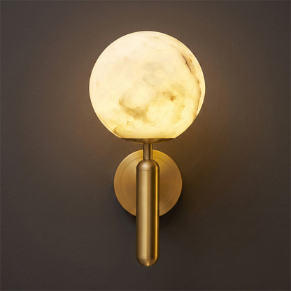 Skulpturale Alabaster-Wandleuchte