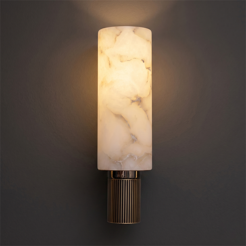 Skulpturale Alabaster-Wandleuchte