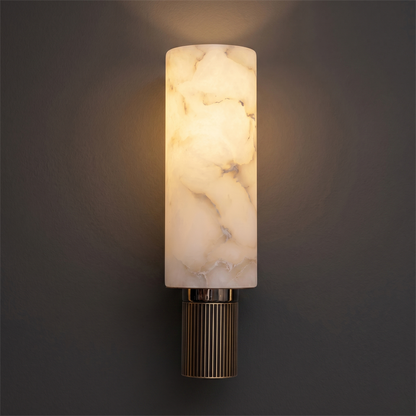 Skulpturale Alabaster-Wandleuchte