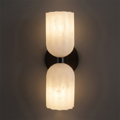 Skulpturale Alabaster-Wandleuchte